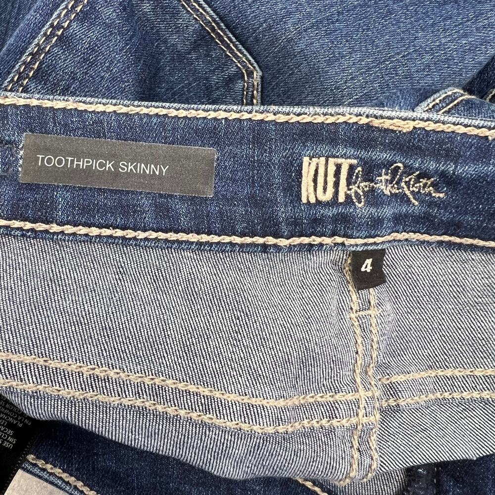 Kut From the Kloth Jeans Women's 4 Blue Toothpick Skinny Classic Casual Preppy - Picture 6 of 14